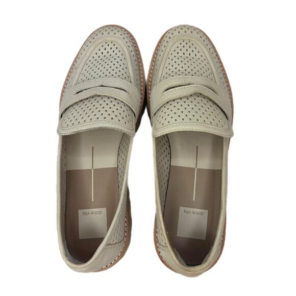 Dolce Vita Malila Perforated Chunky Loafers in Ivory - Women's Size 10 - Picture 6 of 10